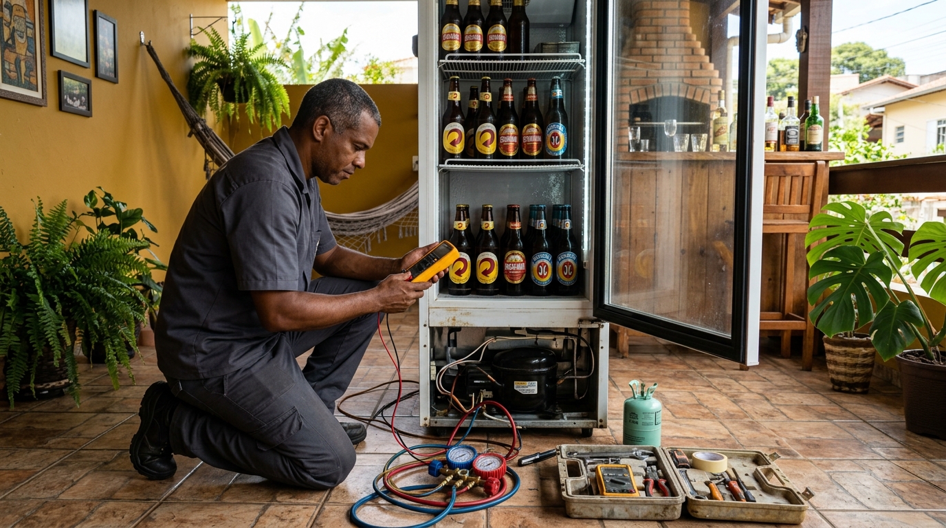 Conserto de placa eletrônica de cervejeira em Campo Grande‑MS